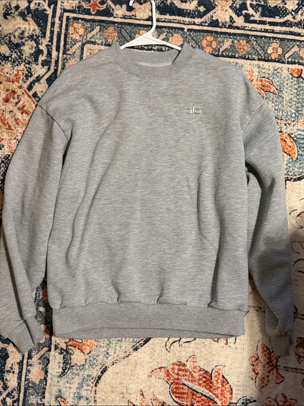 ALO Yoga Women's Crewneck Sweatshirt in Heather Gray